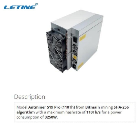 Bergmann Bitmain Antminer S19 PRO- 110. verwendetes S19A Pro-110T Bitcoin Sha256 BTC