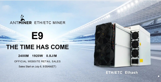Bitmain Bitmain Antminer E9 2.4Gh 1920W antminer e9 Rentabilität EtHash ETH