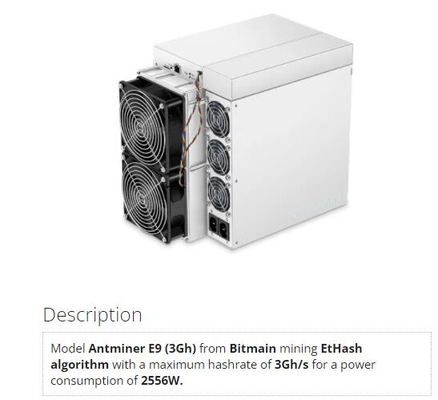Bitmain Bitmain Asic Antminer E9 3Gh/S 2556W antminer e9 Rentabilität EtHash ETH usw. das meiste rentable asics
