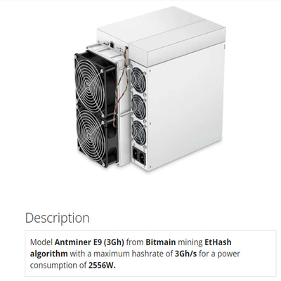 Bitmain Bitmain Asic Antminer E9 3Gh/S 2556W antminer e9 Rentabilität EtHash ETH usw. das meiste rentable asics