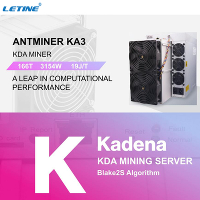 166. Gewinn 100USD des stärksten antminer ka3 KDA Blake2S Luftkühlungs-Bergmannes mehr