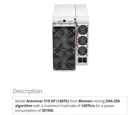 Bergmann-Antminer S19 XP Ethernet-Schnittstelle Bitmain BTC Block-Ketten-Bergmann 140.