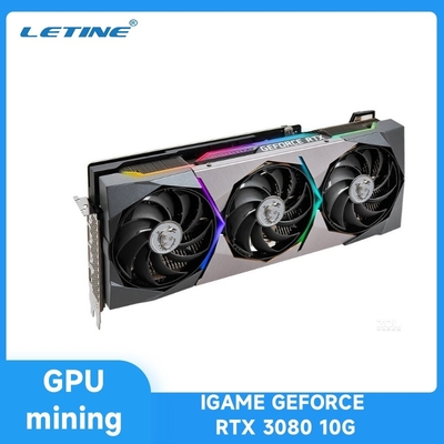 Bergbau Rig Graphics Card LETINE-Bergmann-Graphic Cards IGAME GEFORCE RTX 3080 10G ZEC LTC usw.