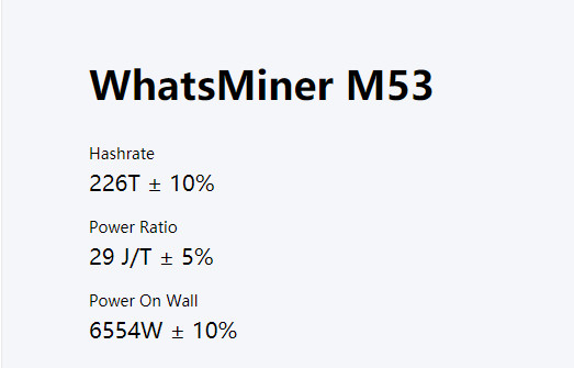 Bergmann-Water Coolings SHA-256 Whatsminer M53 hydro-Asic Algorithmus-Bergmann