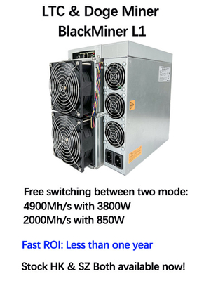 Bergwerksmaschine Blackminer L1 Scrypt Doge-Bergmann 4900Mh 3800W LTCs Litecoin