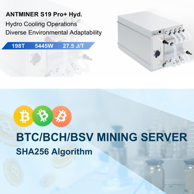 Antminer S19 XP Hydro 255T Asic Bitcoin Miner S19 Pro+ Hyd 198th mit ANTSPACE HK3 Container