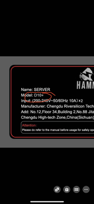 Des Hammer-D10+ 5000M LTC untere 890W Leistungsaufnahme Doge Asic-Bergmann-2100M