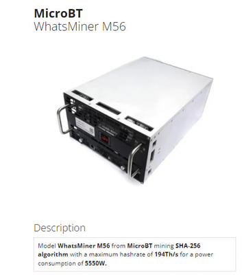 Hydrokühlwasser, das Bergmann Whatsminer M56 188T 194T 212T BTC Bitcoin Asic abkühlt