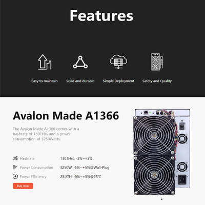 Bergmann With Power Supply A1346 A1366 Canaan Avalon Miner 1346 110T Bitcoin