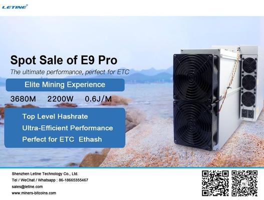 3780M 3680M 3580M Antminer E9 Pro-7GB Ram High Hashrate 2200W usw. Bergmann