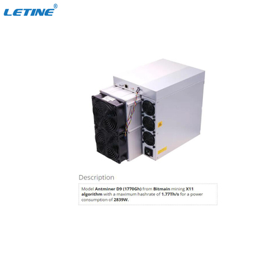 2839W Bitmain Asic Antminer D9 1770Gh Algorithmus vom Bitmain-Bergbau-X11