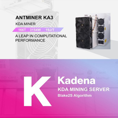 Bergmann Bitmain Antminer KA3 166th/S Blockchain 166T 3154W KDA Asic