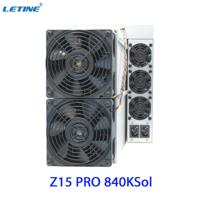Antminer Z15 Pro von Bitmain, das Equihash-Algorithmus mit einem maximalen hashrate der 840ksol/s Leistungsaufnahme 2560W gewinnt