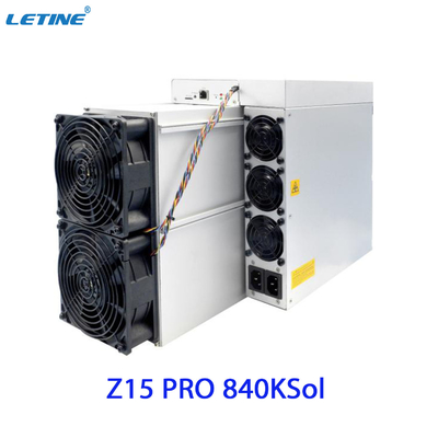 Antminer Z15 Pro von Bitmain, das Equihash-Algorithmus mit einem maximalen hashrate der 840ksol/s Leistungsaufnahme 2560W gewinnt