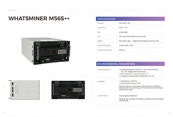 Abkühlende hydrowasserkühlung MicroBT Whatsminer M56s 194t 222t M53s++ 22j/T