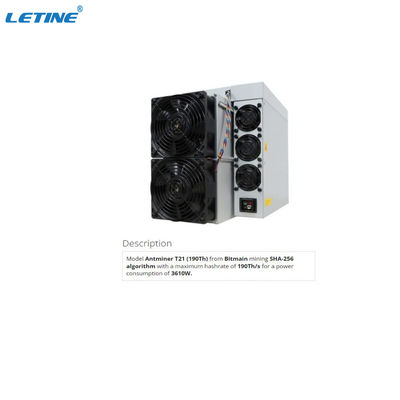 CE Bitmain Antminer T21 190Th SHA-256 Algorithmus Bitcoin Mining Miner