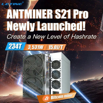Futures Bitcoin Miner S21 Pro 234T 3510W 15J/T BTC BCH BSV SHA256 Luftgekühlter Miner