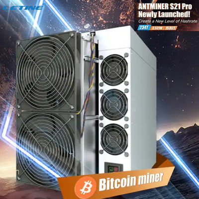 Neue Bitmain Antminer S21Pro 234TH/S 15W Krypto Miner S21 Pro 234T S21 200T Bitcoin Mining Maschine