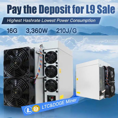 L9 16G LTC L7 8550M 9050M 9300M Bitmain Antminer L7 Miner 9500mh 9.5gh/s Neuer LTC Scrypt Miner