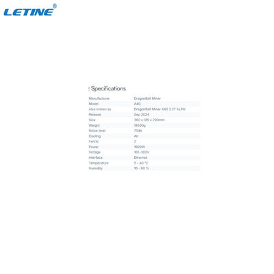 Ethernet-Schnittstelle DragonBall A40 3.3T Alephium-Maschine 14500g