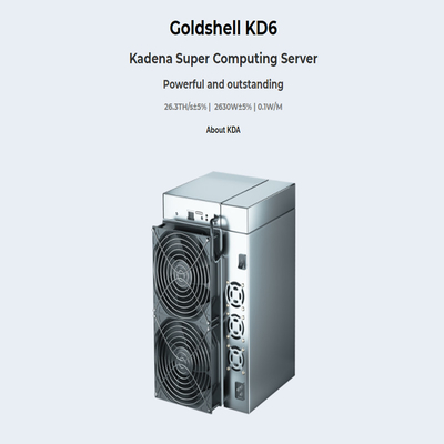 GOLDSHELL KD6, das BERGMANN Goldshell Asic Miner KADENA-ALGORITHMUS-26.3T 2630W KDA GEWINNT