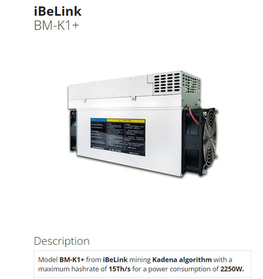 Bergmann BM-K1+ iBeLink 2250W 74db für das Bergbau von Münze Kadena KDA