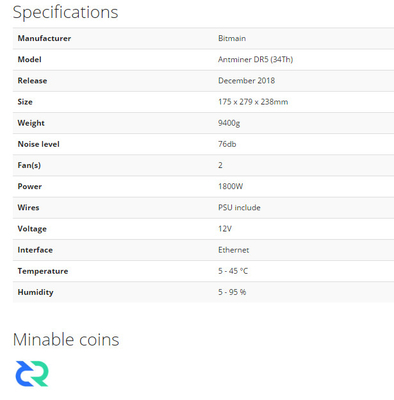 34. Hashrate 1800W Bergmann Dr Bitmain Antminer Scrypt 5 34t mit P.S.