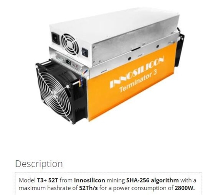 Bergmann SHA-256 T3+ 39T 43T 50T 52T 57T Innosilicon Asic