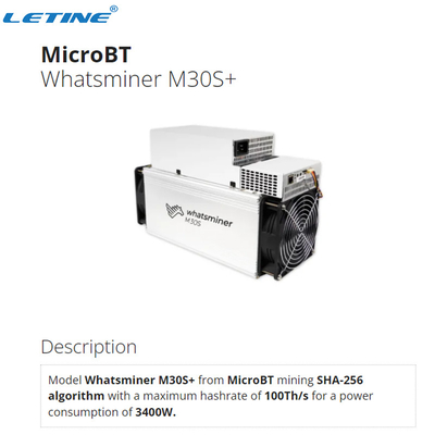 Schnittstelle 100Th/S M30s+ Asic des Bergmann-3400W M30s SHA 256 Ethernet-75db