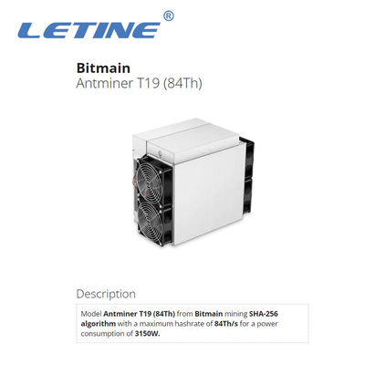 Bergbau-Gerät T19 86T 88T hoher Qualität BTC Bitmain Asic Antminer T19 84T