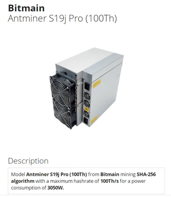 Pro- 110T SHA-256 BTC Bitmain Aisc antminer s19 Pro-104T 96T 95T Bergmann Bergmannes S19J