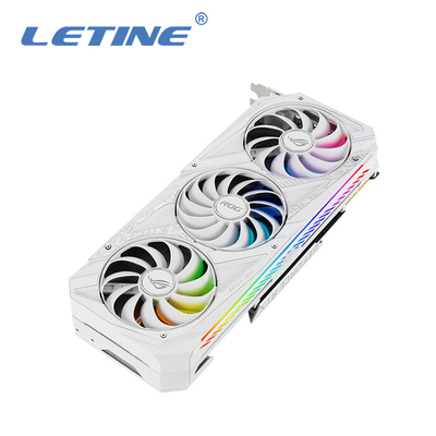 Hohe Grafikkarte Hashrate ROG-STRIX-RTX3090-O24G-WHITE mit 24GB GDDR6X 1890 MHZ Unterstützung übertakten