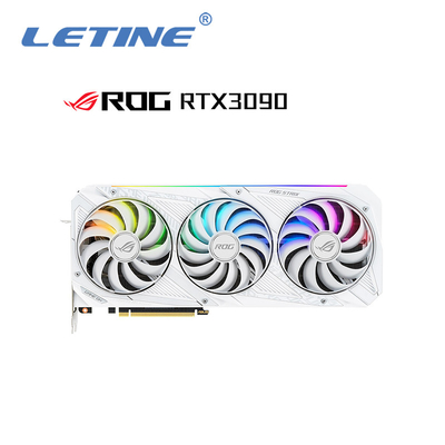 Hohe Grafikkarte Hashrate ROG-STRIX-RTX3090-O24G-WHITE mit 24GB GDDR6X 1890 MHZ Unterstützung übertakten
