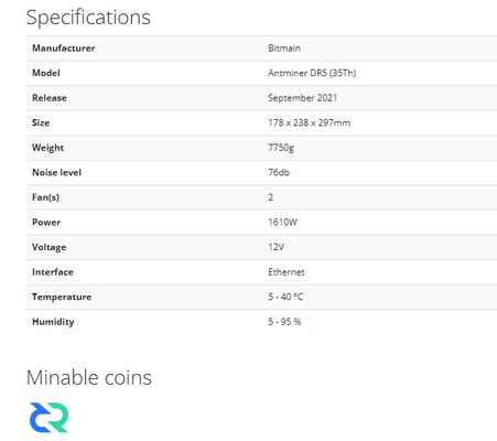 Verkauf Asic Bitmain Antminer DR5 35. 34. DCR-MünzenBergwerksmaschine DR5