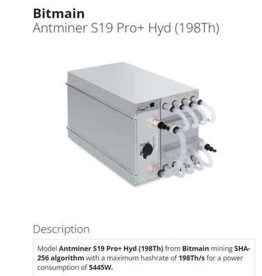 198. 5445W J0-10 Asic hydraulische Bergmann-Antminer-S19 Pro+ die Wasserkühlung