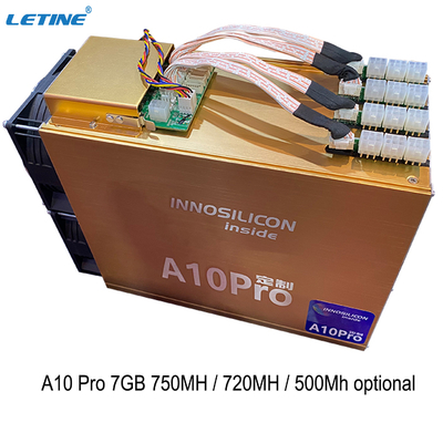 Bergmann-Innosilicon A10pro 7GB 750MH 720MH 500Mh Eth zweite Hand-Ethereum Asic Bergmann With Power Supply