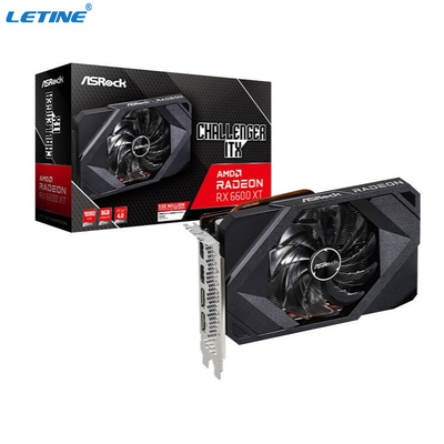 Grafische Karte GDDR6 für Herausforderer Bergbau Asrock Radeon RX 6600 XT Tischplattencomputer-animations-Karte ITX 8GB