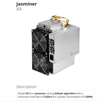 Asic Schlüsselbergmann JASMINER X4 2.5GH 5GB ETH usw. 1200W ETCHASH ETHHASH